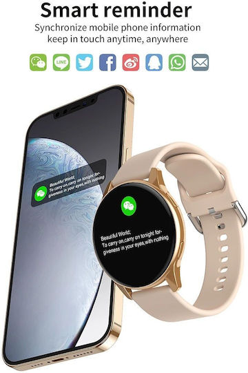 Microwear T2 Pro Smartwatch with Heart Rate Monitor (Pink) view 2