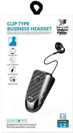 L2 In-ear Bluetooth Handsfree Earphones with Charging Case Black view 1