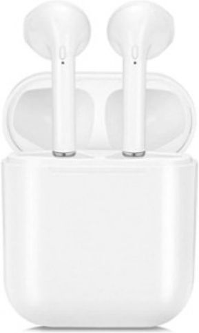 i12 Earbud Bluetooth Handsfree Earphones with Charging Case White view 4