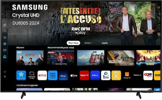 Samsung Smart Television 43" 4K UHD LED TU43DU8005KXXC HDR (2024) view 2