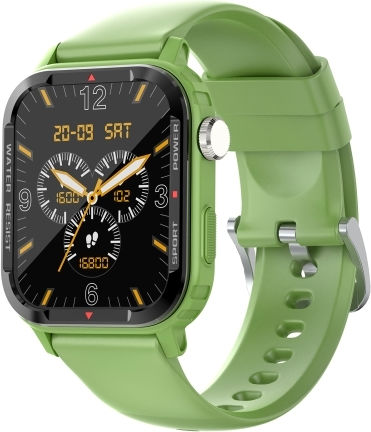 G96 1.85 Inch Hd Square Screen Rugged Smart Watch Support Bluetooth Calling Heart Rate Monitoring Blood Oxygen Monitoring Green