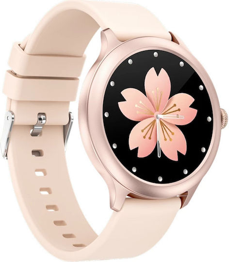 Smartwatch Idealstore Powstell Slim Design Multisport Modes Health Monitoring Personalized Reminder Music Camera Control Menstrual App Silicone Bracelet Gift Gold Color view 1
