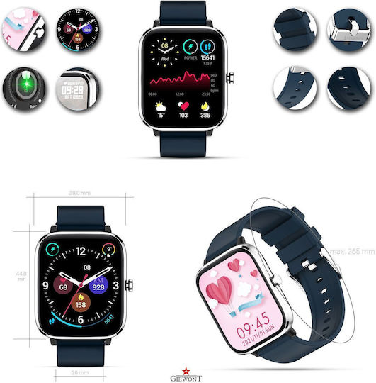 Giewont 230-4 Smartwatch with Heart Rate Monitor (Blue) view 3