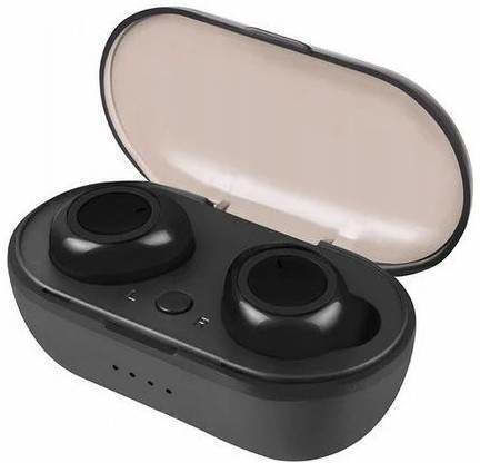 Earbud Bluetooth Handsfree Earphones with Charging Case Black view 1