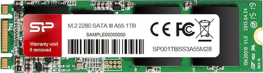 Silicon Power A55 SSD 1TB M.2 Type with SATA III Connection SP001TBSS3A55M28