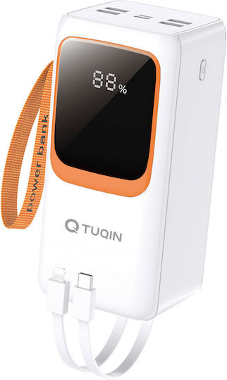 Tuqin QP41 Power Bank 45000mAh with 4 USB-A Ports and 2 USB-C Ports White view 3