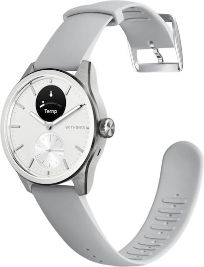 Withings ScanWatch 2 Stainless Steel 42mm Waterproof with Heart Rate Monitor (White) view 4