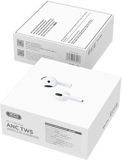 XO T7 Earbud Bluetooth Handsfree Earphones with Charging Case White view 7
