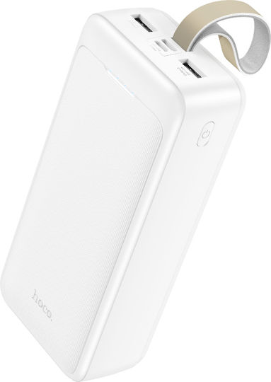 Hoco J111B Power Bank 30000mAh with 2 USB-A Ports and USB-C Port White