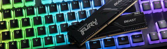 Kingston Fury Beast DDR4 128GB RAM with 4x32GB Modules and Speed 3200 for Desktop KF432C16BBK4/128 view 9