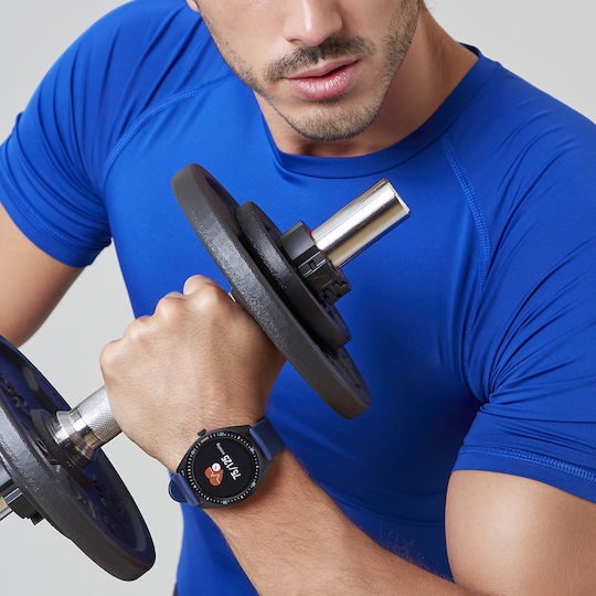 Marea B59003 45mm Smartwatch with Heart Rate Monitor (Blue) view 2