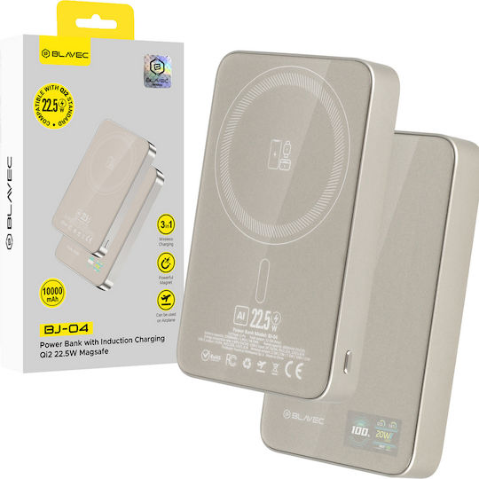 Blavec BJ-04 Slim MagSafe Power Bank 10000mAh 22.5W Gold