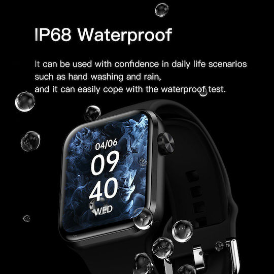 Microwear A02 Smartwatch with Heart Rate Monitor (Black) vue 2