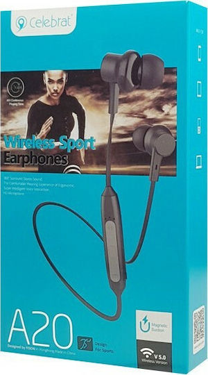 Celebrat A20 In-ear Bluetooth Handsfree Earphones Black view 2