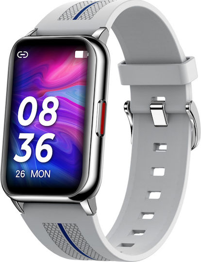 Smartwatch Pro Collection H76 Idealstore 1.57 Inch Curved Display Ip68 Bluetooth 5.1 Compatible Android Ios Pedometer Calorie Measurement Heart Rate Heart Rate Monitoring Notifications Gray view 1