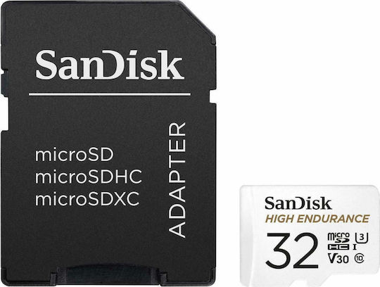 Sandisk High Endurance microSDHC 32GB U3 V30 UHS-I 100MB/s with Adapter view 2