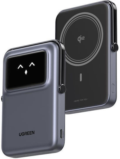 Ugreen PB764 MagSafe Power Bank 10000mAh 20W with USB-C Port Quick Charge 3.0 Gray view 2
