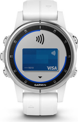 Garmin Fenix 5 Plus Stainless Steel 42mm Waterproof Smartwatch with Heart Rate Monitor (White) view 4