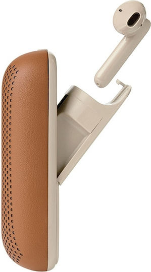 Lexon LA127 Earbud Bluetooth Handsfree Earphones with Charging Case Camel view 4