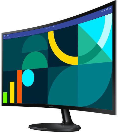 Samsung Essential S3 S36GD VA Curved Monitor 27" FHD 1920x1080 with Response Time 4ms GTG view 2
