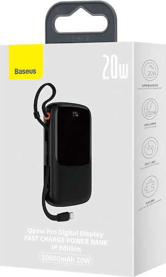 Baseus Qpow Pro Overseas Edition Power Bank 10000mAh 20W with USB-A Port and USB-C Port Power Delivery / Quick Charge 3.0 Black vista 5