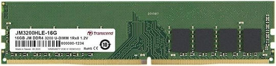 Transcend 8GB DDR4 RAM with 3200 Speed for Desktop (JM3200HLG-8G)