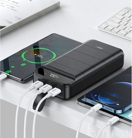 Remax Leader Power Bank 40000mAh with 3 USB-A Ports Black vue 2