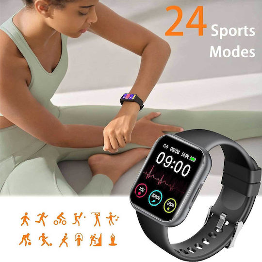ANCwear ANC-207 Smartwatch with Heart Rate Monitor (Black) view 4