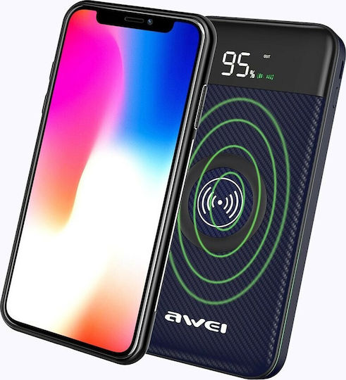 Awei P71K Power Bank 10000mAh with USB-A Port Black view 2