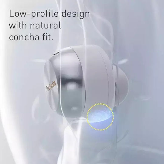 Technics EAH-AZ100 In-ear Bluetooth Handsfree Earphones with Sweat Resistance and Charging Case Silver view 6