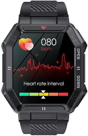 Nubi K55 46mm Smartwatch with Heart Rate Monitor (Black) view 2