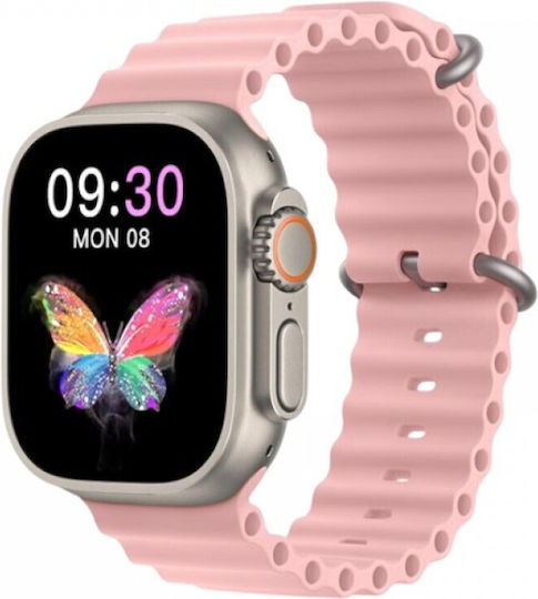 LG77 Mini 38mm Smartwatch with Heart Rate Monitor (Pink)