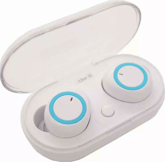 iLike IBE01 In-ear Bluetooth Handsfree Earphones with Charging Case White view 2
