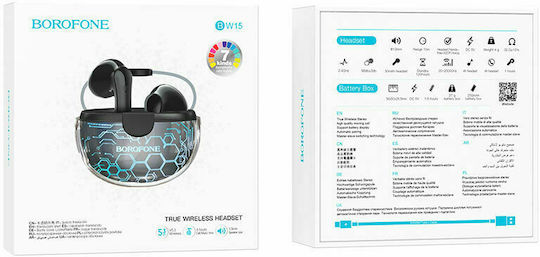 Borofone BW15 In-ear Bluetooth Handsfree Earphones with Charging Case Black view 3