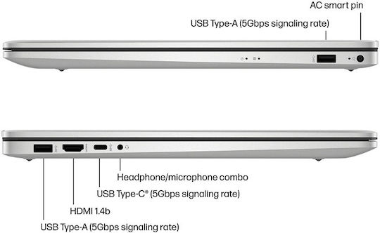 HP 17-cn2083dx 17.3" IPS FHD (i3-1215U/8GB/256GB SSD/W11 S) (US Keyboard) view 4