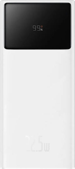 Baseus EnerFill FP41 Power Bank 30000mAh 22.5W with 2 USB-A Ports and USB-C Port White view 2