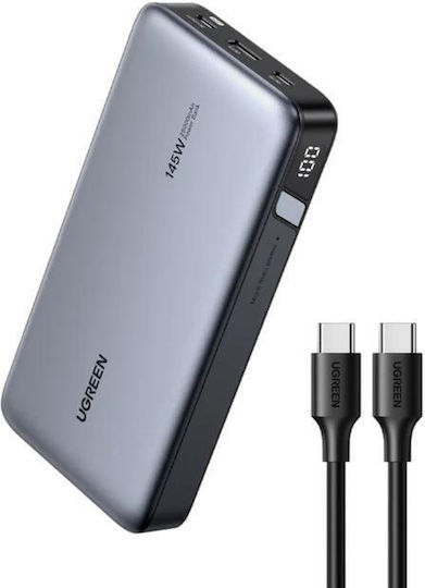 Ugreen PB205 Power Bank 25000mAh 145W with USB-A Port and 2 USB-C Ports Power Delivery / Quick Charge 3.0 Gray vue 4