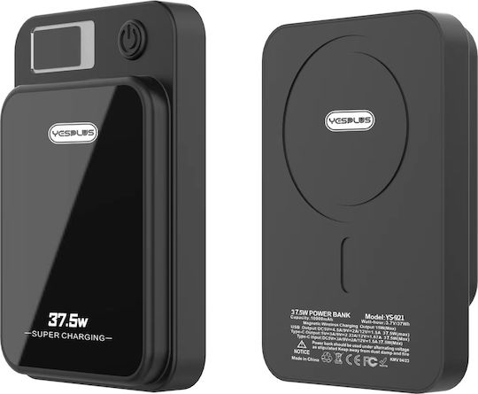 Yesplus YS-921 MagSafe Power Bank 10000mAh 15W Power Delivery Black view 1