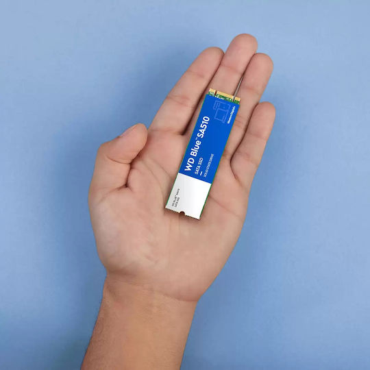 Western Digital Blue SA510 SSD 500GB M.2 Type with SATA III Connection WDS500G3B0B vue 5