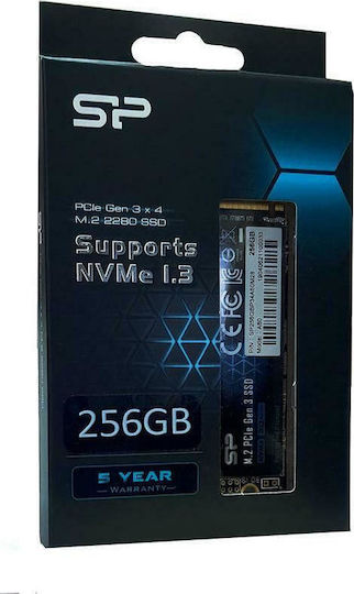 Silicon Power PCIe Gen3×4 P34A60 SSD 256GB Type M.2 with PCI Express 3.0 Connection SP256GBP34A60M28 view 2