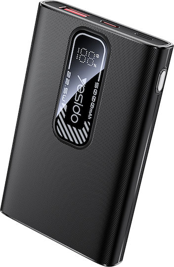 Yesido YP92 Power Bank 5000mAh 22.5W with USB-A Port and USB-C Port Black