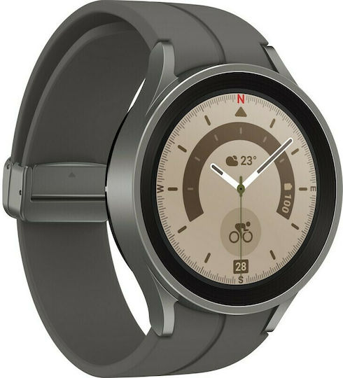Samsung Galaxy Watch5 Pro LTE Titanium 45mm Waterproof with Heart Rate Monitor (Gray) view 2