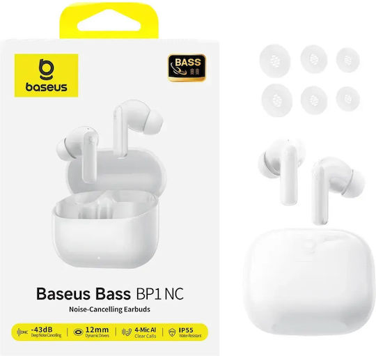 Baseus In-ear Bluetooth Handsfree Earphones White view 5