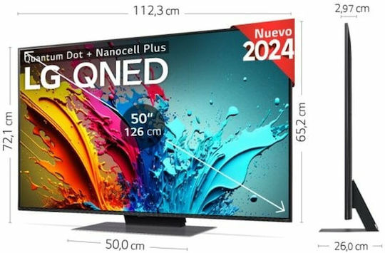 LG Smart Television 50" 4K UHD QNED 50QNED87T6B HDR (2024) view 3