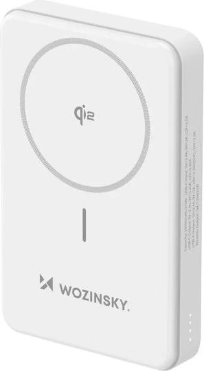 Wozinsky WLWP-10KA0Y3WS Power Bank 10000mAh 22.5W with USB-A Port and USB-C Port Power Delivery White vue 2