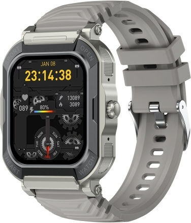 H30 1.91 Inch Color Screen Smart Watch Support Heart Rate Monitoring Blood Pressure Monitoring Silver view 1
