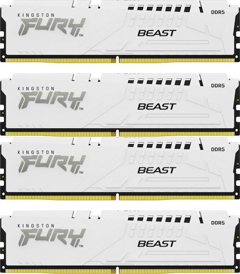 Kingston Fury Beast DDR5 128GB RAM with 4x32GB Modules and Speed 5200 for Desktop KF552C40BWK4-128 view 4