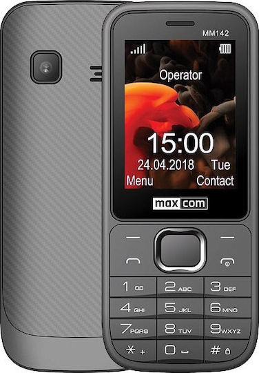 MaxCom MM142 Dual SIM Mobile with Buttons Gray view 1