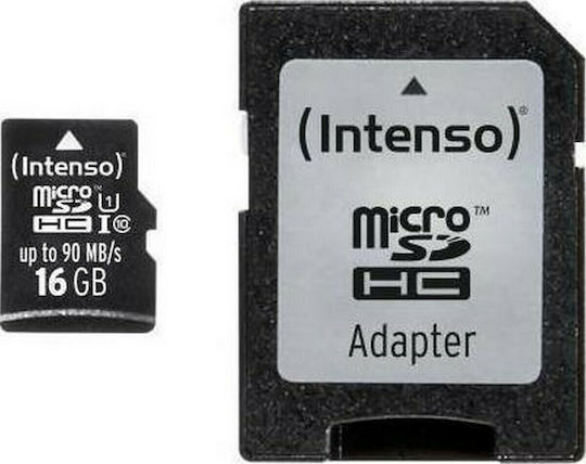 Intenso Professional microSDHC 16GB U1 UHS-I 90MB/s With Adapter