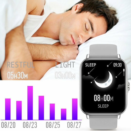 Microwear A01 Smartwatch (Silver) view 6